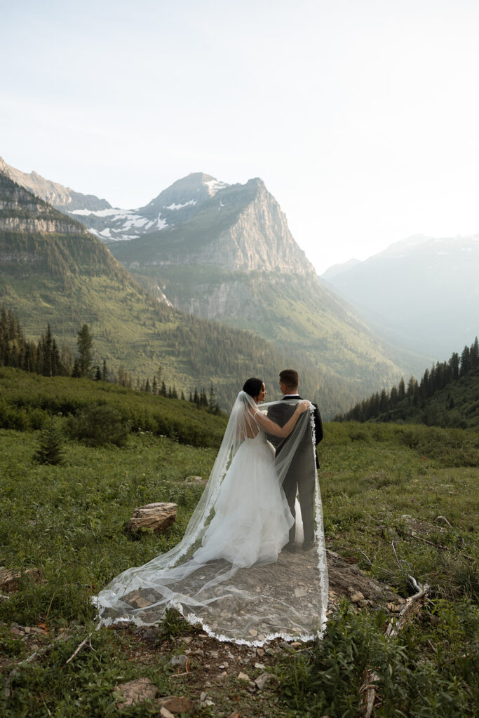 Romantic sunset portraits in a national park setting