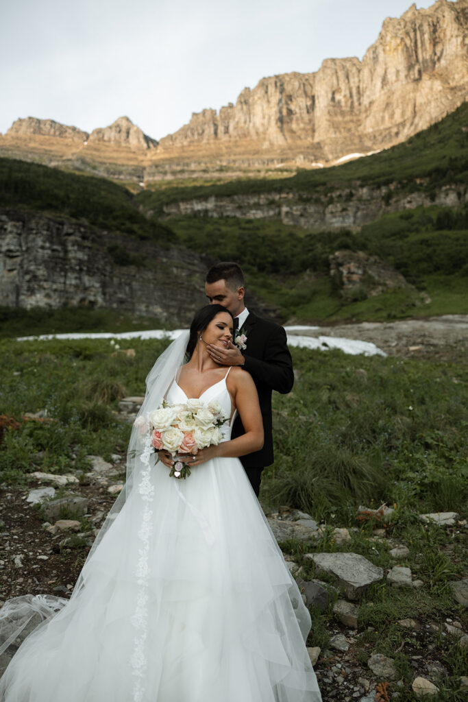 Romantic sunset portraits in a national park setting